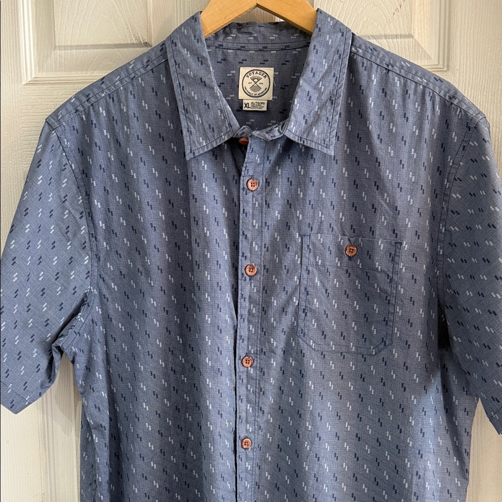 Casual Blue Button-Down Shirt